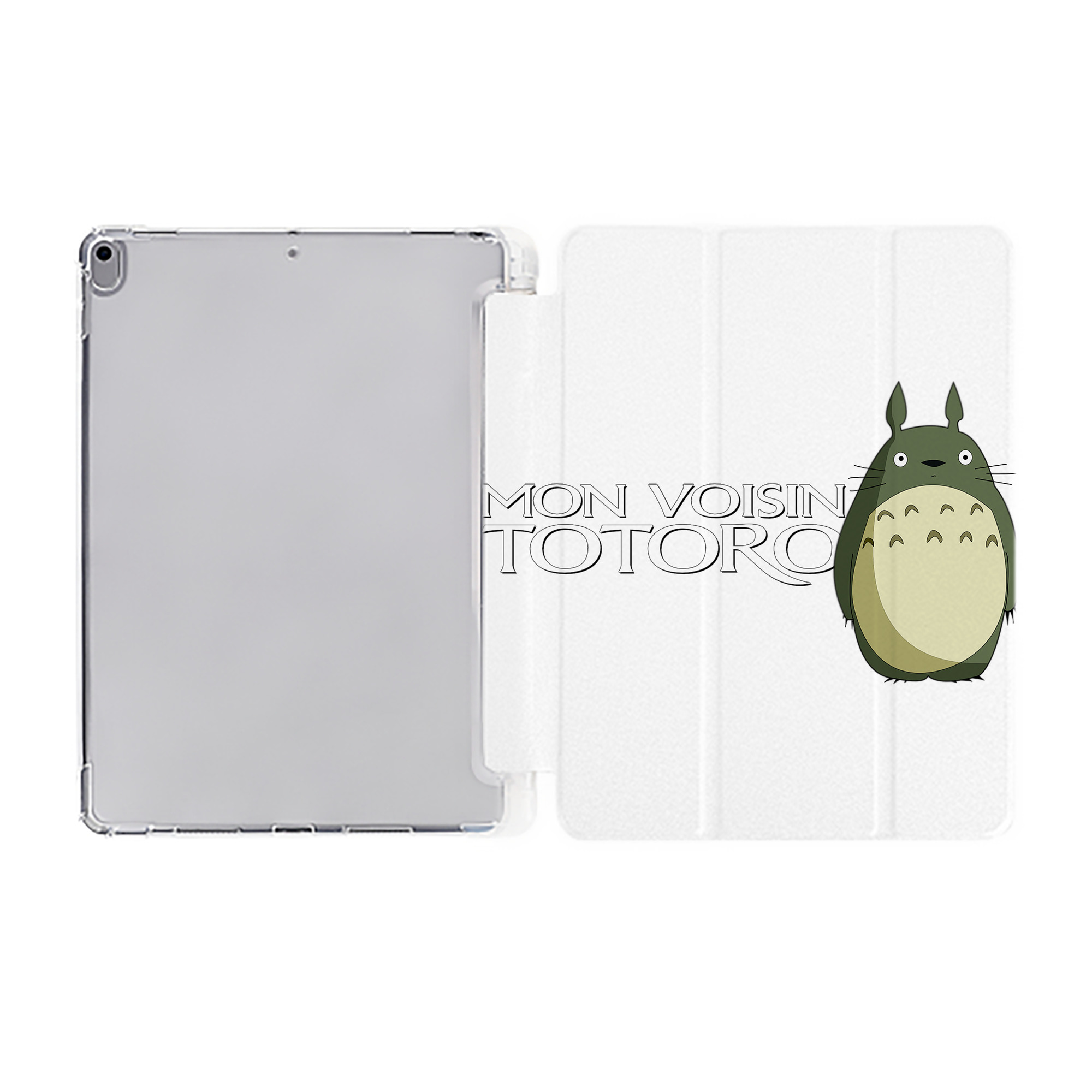 （画像用） となりのトトロ 草壁メイ 草壁サツキ My Neighbor Totoro Satsuki Kusakabe Mei Kusakabe IPad ケース ペン収納付き 三つ折りスタンド PUレザー×シリコン 対応機種9.5/10.5/10.9インチ